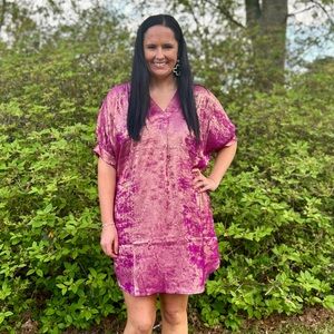 JODIFL Shimmering Pink Mini Dress